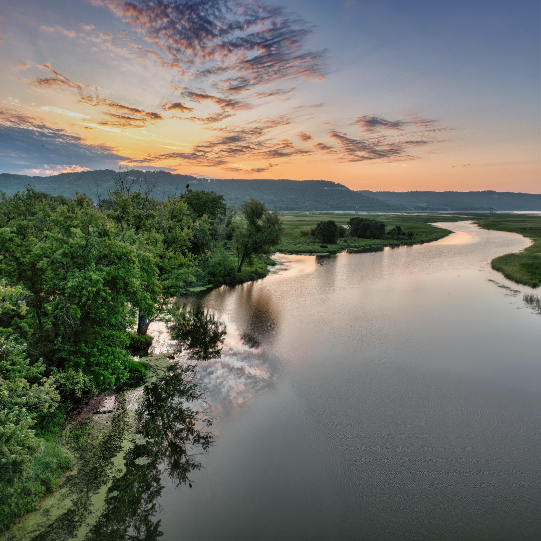 The purpose of the picture is an analogy, to show a mighty river like a mighty bid.